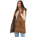 Ladies Brave Soul CELLOLGIL Padded Longline Gilet