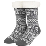 Mens Sherpa Slipper Socks - AT325