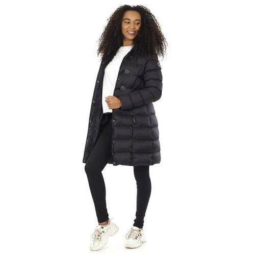 Brave soul womens wizard long padded jacket black sale