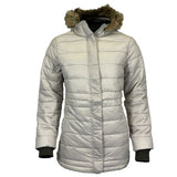 Womens Long Faux Fur Padded Parka Coat