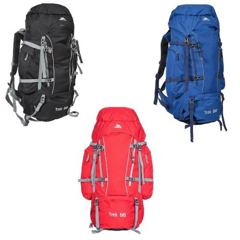 Trespass 'Trek' 66 Litre Camping Hiking Bag Travel Backpack