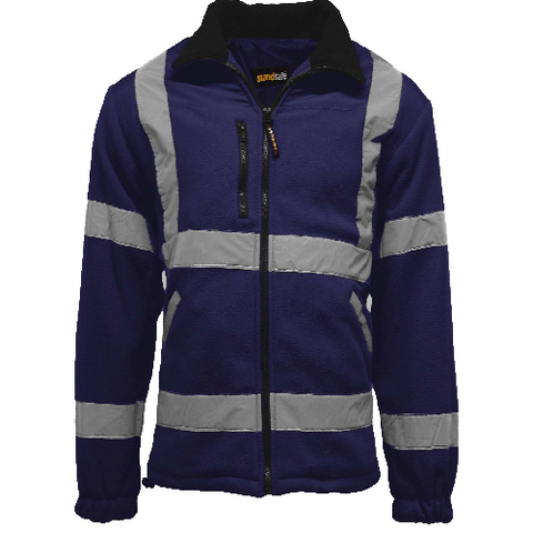 HV022 Hi Vis Fleece Jacket - Navy