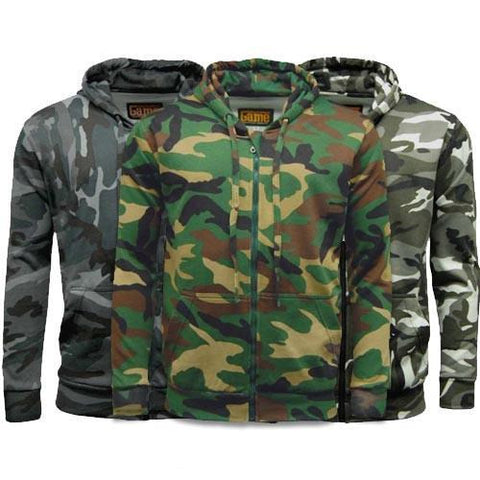 Game Mens Camouflage Zipper Gallery