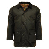 Game Mens British Padded Wax Jacket Black