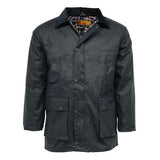 Game Mens British Padded Wax Jacket Navy