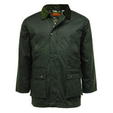 Game Mens British Padded Wax Jacket Olive