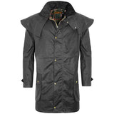 Game Mens Kensington Wax Jacket Black