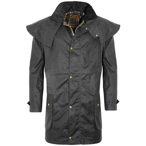 Game Mens Kensington Wax Jacket Black