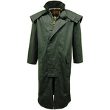 Game Mens Stockman Long Cape Jacket Olive