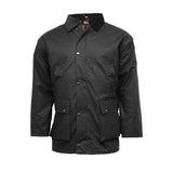 Game Mens Unpadded Wax Jacket Black