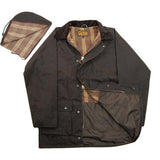 Game Mens Unpadded Wax Jacket Brown Flat