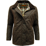 Game Ladies Zara Quilted Wax Jacket Brown