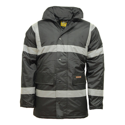 Hi Vis Parka Jacket Black