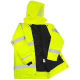 Hi Vis Parka Jacket Yellow Flat
