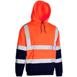 Kapton Hi Vis Hoody in Orange Navy