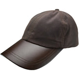 Leather Peak Wax Cap Brown