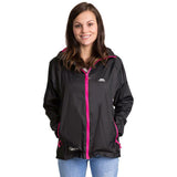 Trespass Qikpac Ladies Waterproof Hooded Jacket With Packaway Pouch