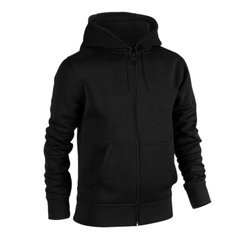 Plain Fleece Zipper Black