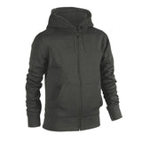 Plain Fleece Zipper Charcoal