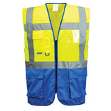 Portwest C476 Warsaw Hi Vis Vest Royal/Yellow