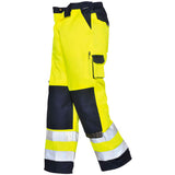 Portwest TX51 Hi Vis Cargo Trousers Yellow Side