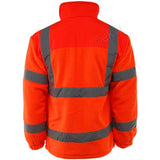 Hi Vis Standsafe Fleece Jacket Orange Back