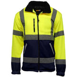 Hi Vis Standsafe Fleece Jacket Yellow/Navy
