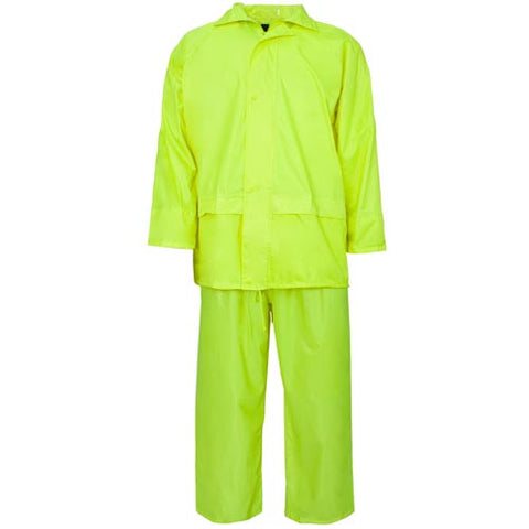 Supertouch Plain and Hi Vis Rainsuit Yellow