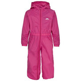 Trespass Button Waterproof Rainsuit in Pink