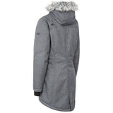 Trespass Thundery Waterproof Parka Jacket in Grey Showing Back