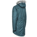 Trespass Thundery Waterproof Parka Jacket Teal Showing Side