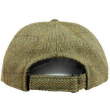 Tweed Leather Peek Cap Fife Back