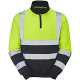 Standsafe Hi Vis Zip Neck Workwear Sweatshirt - HV040