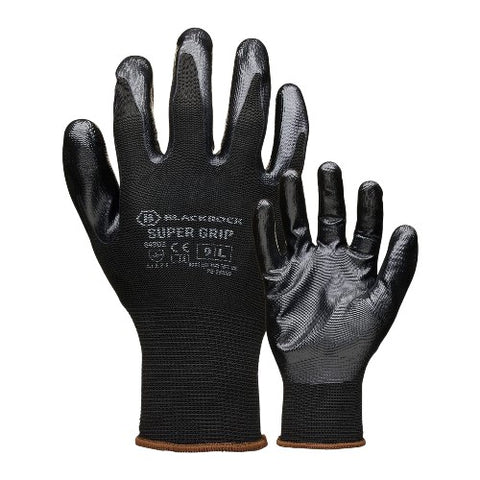 Super Grip Nitrile Work Gloves - 12 pack