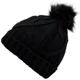 Ladies Thermal Cable Knit Beanie Hat - AT516