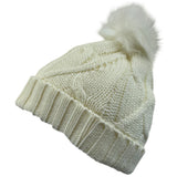 Ladies Thermal Cable Knit Beanie Hat - AT516