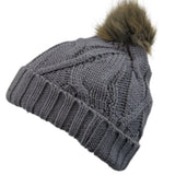 Ladies Thermal Cable Knit Beanie Hat - AT516