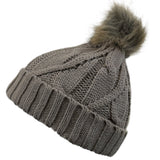 Ladies Thermal Cable Knit Beanie Hat - AT516