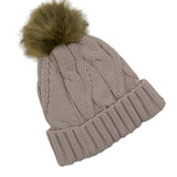 Ladies Thermal Cable Knit Beanie Hat - AT516