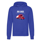 Adults "Big Loads on Small Roads" Truck Printed Pullover Hoodie