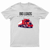 Adults "Big Loads on Small Roads" Truck Printed T-Shirt