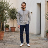 Mens Long Sleeve Cotton Polo Shirt - 1268