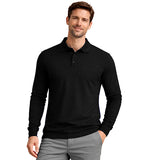 Mens Long Sleeve Cotton Polo Shirt - 1268