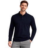 Mens Long Sleeve Cotton Polo Shirt - 1268