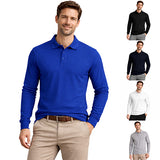 Mens Long Sleeve Cotton Polo Shirt - 1268