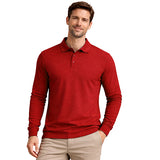 Mens Long Sleeve Cotton Polo Shirt - 1268