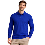 Mens Long Sleeve Cotton Polo Shirt - 1268