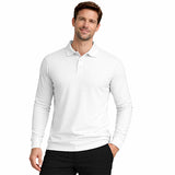 Mens Long Sleeve Cotton Polo Shirt - 1268
