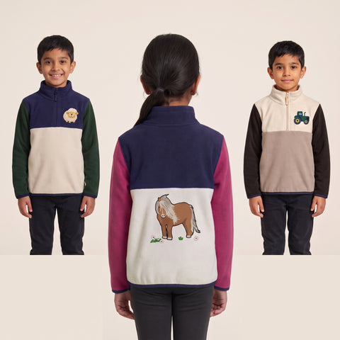 Kids Country Life Contrast Pullover - KCL26