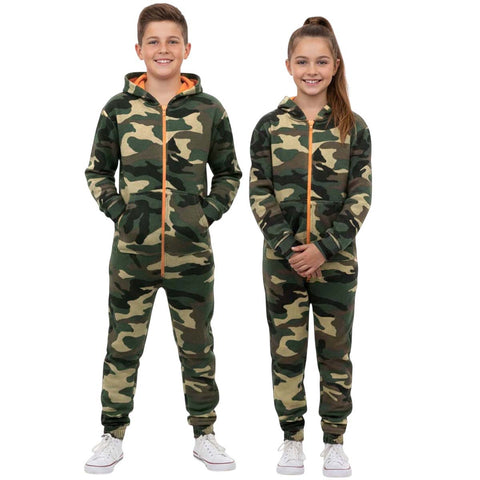 Kids Unisex Woodland Camouflage Onesie
